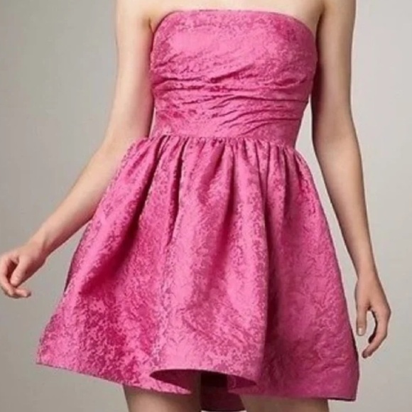 Shoshanna Jacquard Mini Dress Pink Size 2 - Picture 1 of 6
